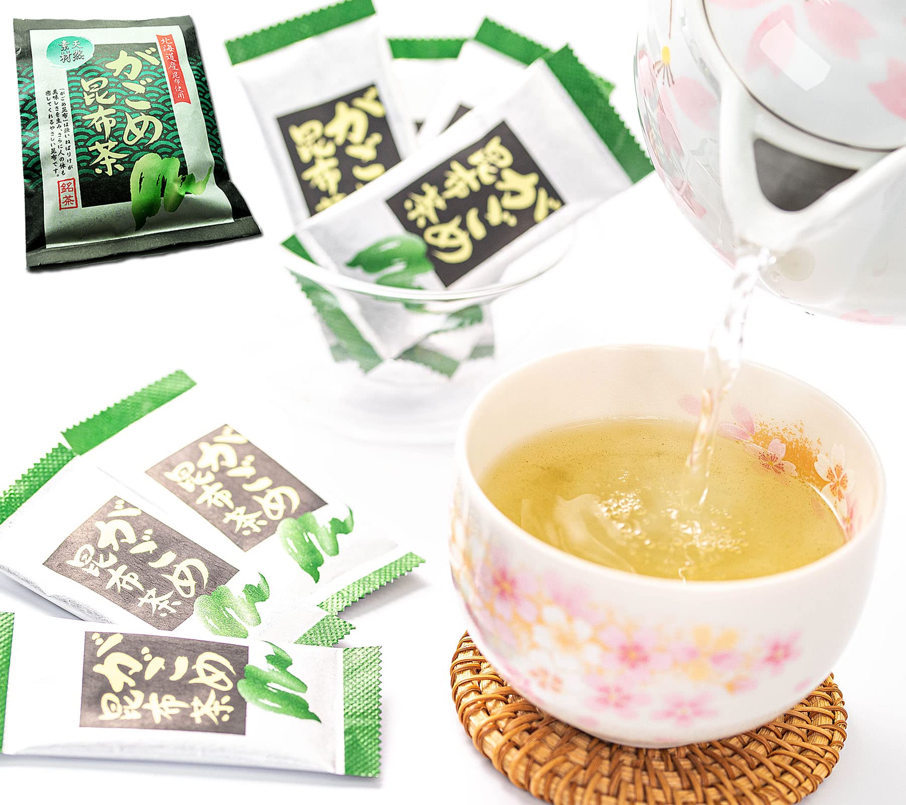 Amazon.co.jp: うめ海鮮 がごめ昆布茶 昆布茶 北海道産 60p（20p入り×3